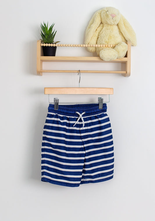 Carters 5 Navy blue and white swim trunks