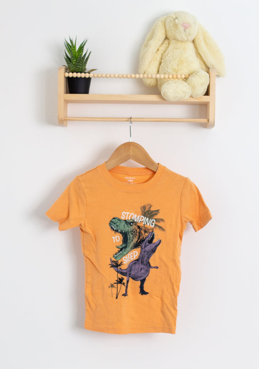 Carter's 6 Orange Dinosaur Short Sleeve PJs