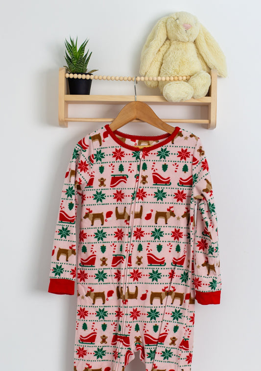 Carters 6 Pink Footed Fleece PJs