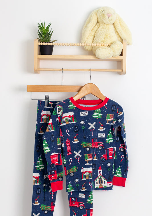 Little Blue House 6 Blue and Red Christmas PJs