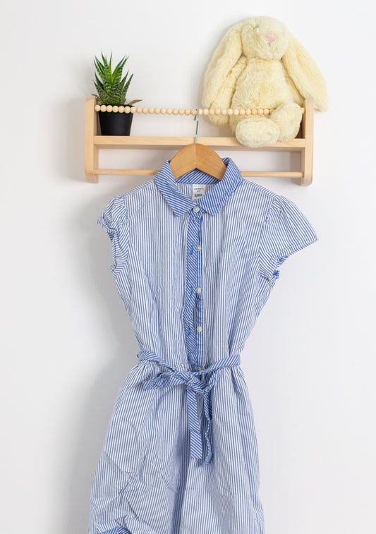 Carter's 8 Blue and White Striped Dress