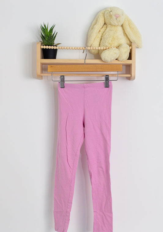 H&M 6-7 Pink Cotton Leggings