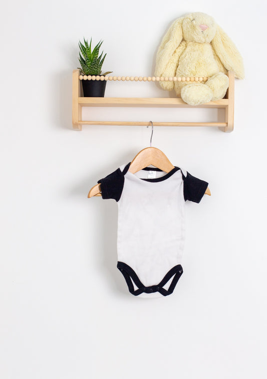 Modern Baby Classic Black/White Onesie