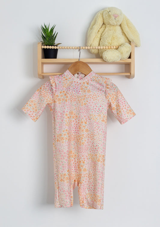 H&M 2-3Y Pink, Orange, White Bathing Suit