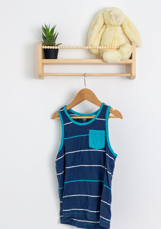 Old Navy S Navy Blue with light blue and white stripes Tank