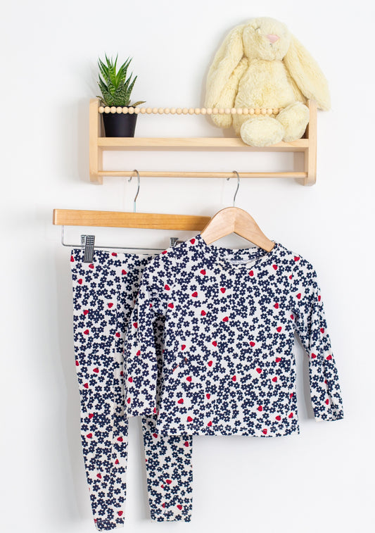Joe Fresh 3T Navy blue, Red, White Pajamas