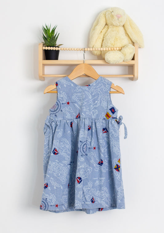 Small Shop 4T Light Blue Nautical Dress