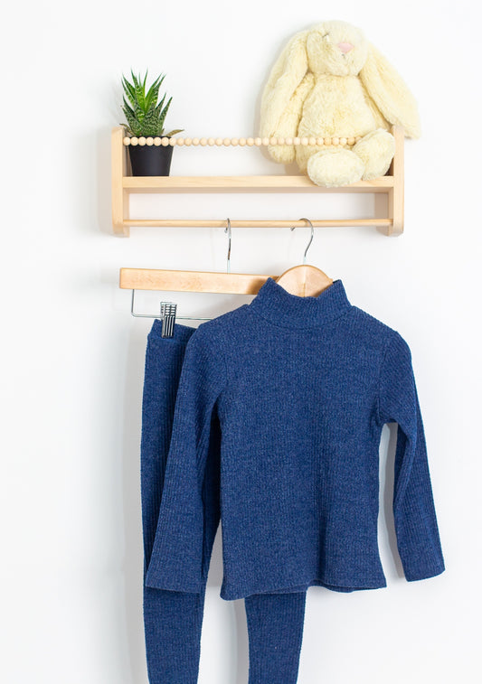 Zara 3 Navy blue Ribbed Lounge Suit
