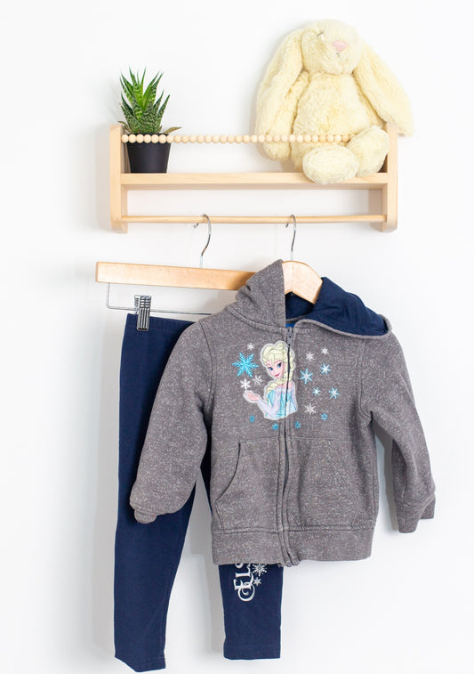 Disney Elsa 3 Gray and navy blue Sweatsuit