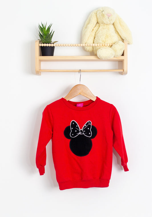 Disney 3T Red Mini Crew Neck Sweater