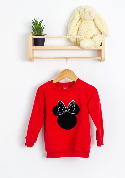 Disney 4T Red Crew Neck Sweater