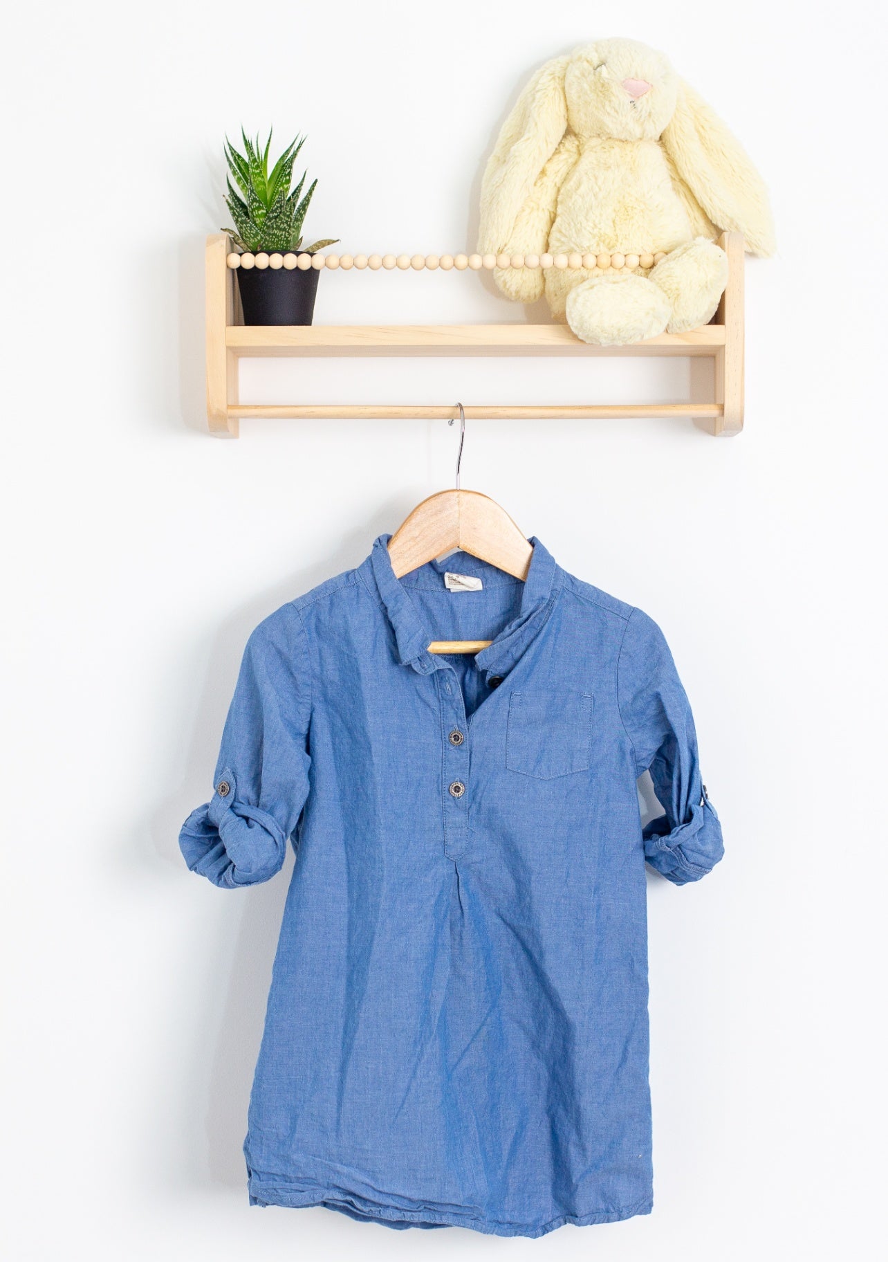 H&M 2 Blue Denim Shirt Dress