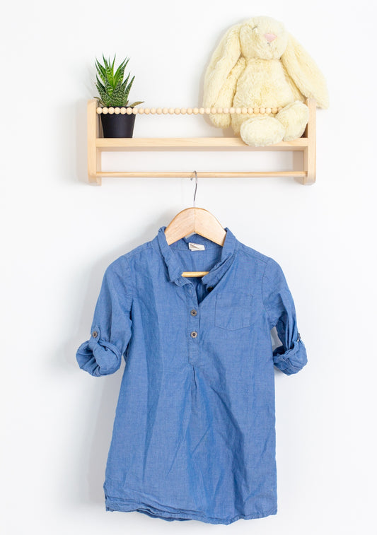H&M 2 Blue Denim Shirt Dress