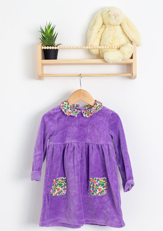 Baby Boden 2-3Y Purple Velvet Dress