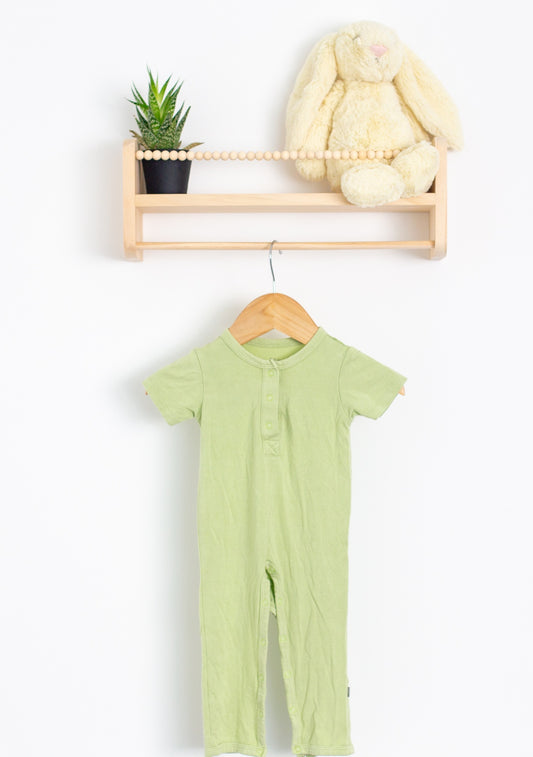 Kyte Baby3-6M Light Green Short Sleeve Romper