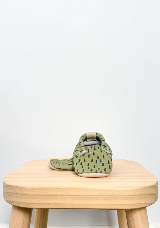 Hey Folks 3 Green and Black Slip on Baby Shoes