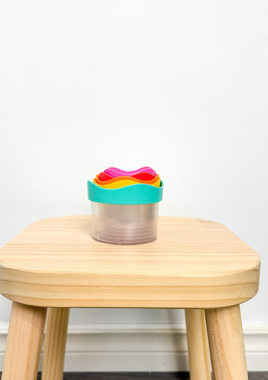 Lovevery Nesting Stacking Drip Drop Cups (From the Inspector Play Kit)
