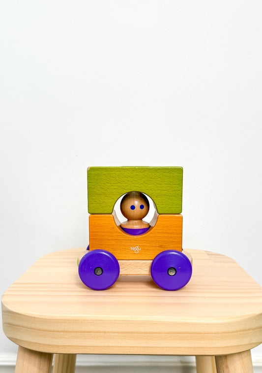 Tegu Toys Magnetic Wooden Racer - Purple