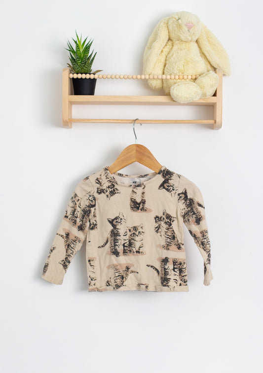 H&M 2T Cat Shirt