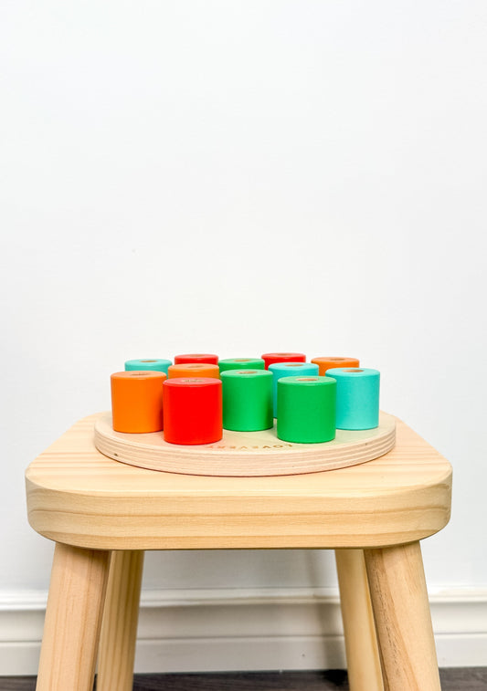 Lovevery Wooden Stacking Pegboard (From The Adventurer Play Kit 16-18M)