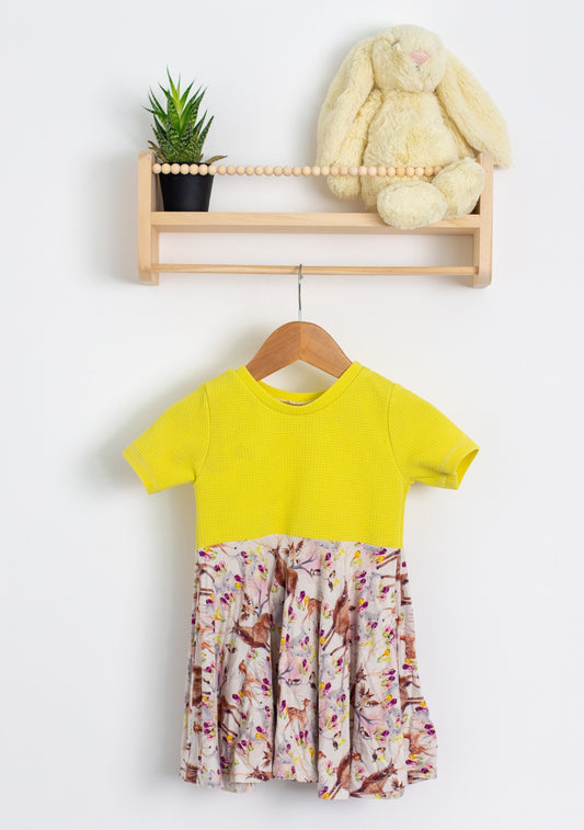 Vi & Jax 2-3 Yellow and Fawn Dress