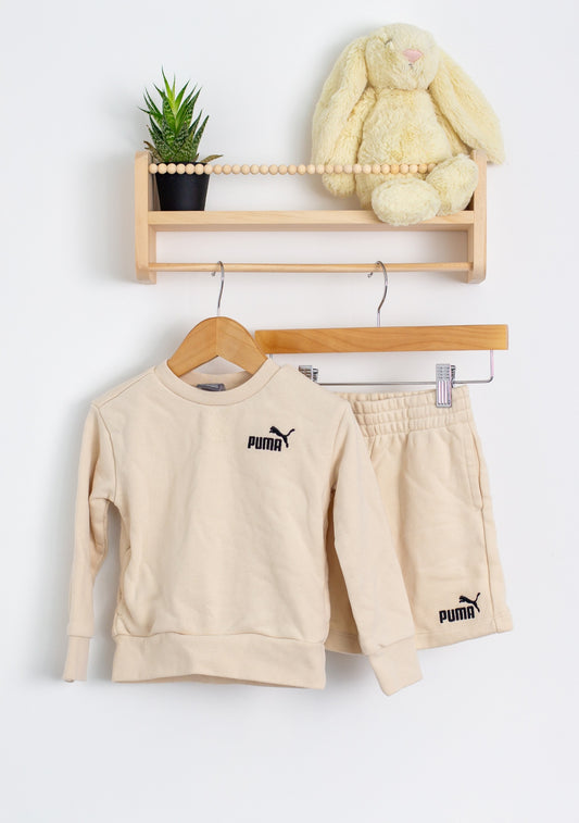 PUMA 2T Beige Short Sweatsuit