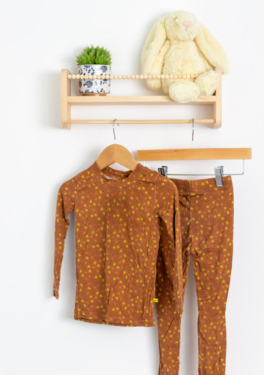Moon Fruit 2T Brown Maple Star Two Piece Jammies