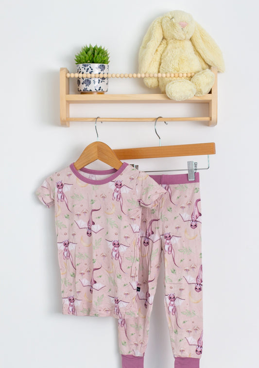 Sleepy Sloth 2T Mauve Dragon Dreams Pajamas