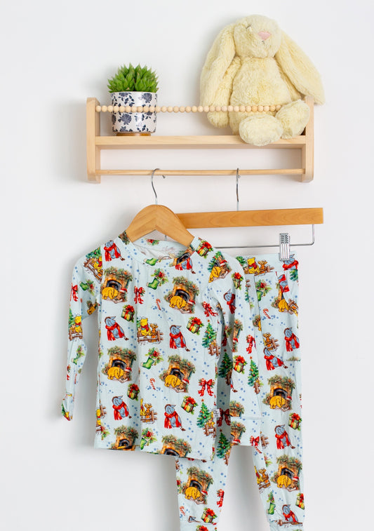 Mila Baby 2T Winnie the Pooh and Friends Christmas Matching Jogger Set
