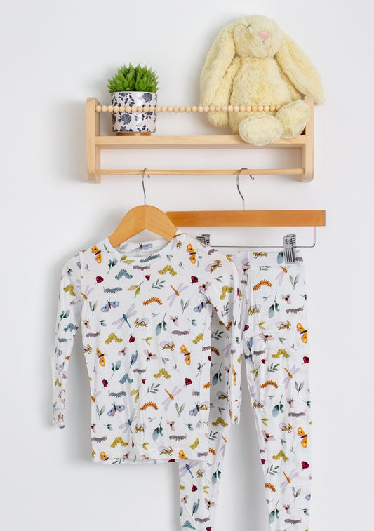 Early Grey 2T Bamboo 2-Piece Pjs - Bugs