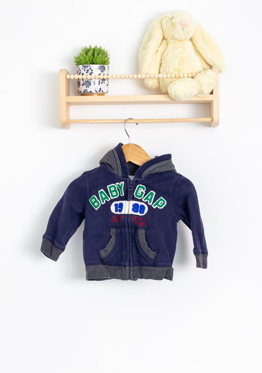 Baby Gap 6-12M Navy blue and gray hoodie