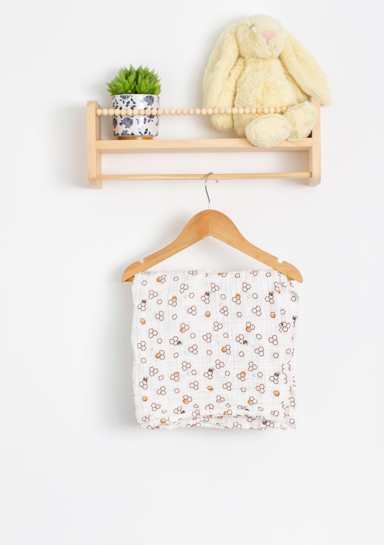 Petit Lem White Honeycomb Muslin Swaddle