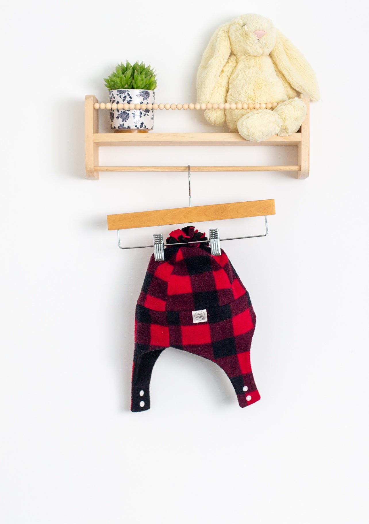 Dear and Dapper 1Y Red and Black Plaid Hat