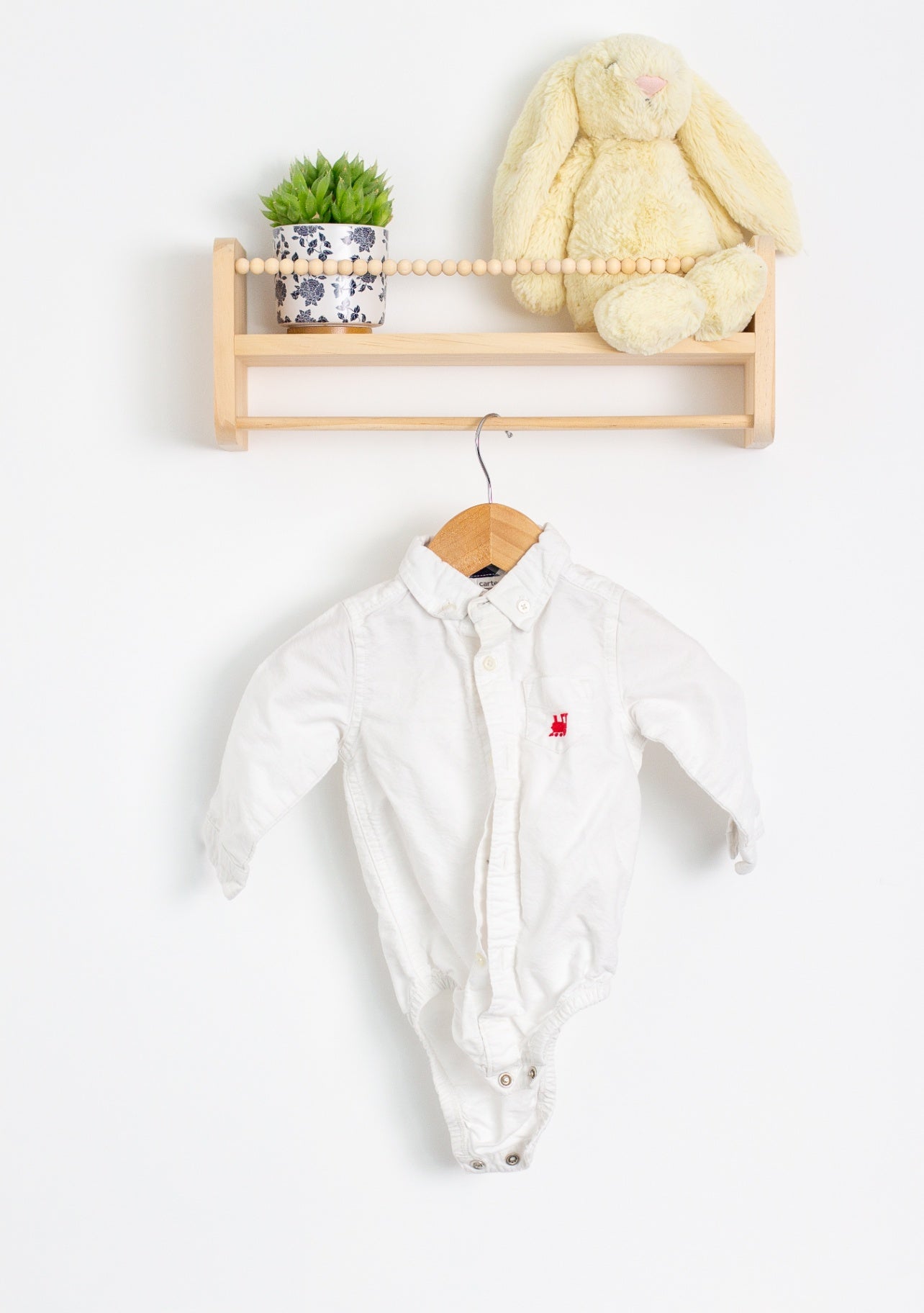 Carters 9M White Oxford Onesie