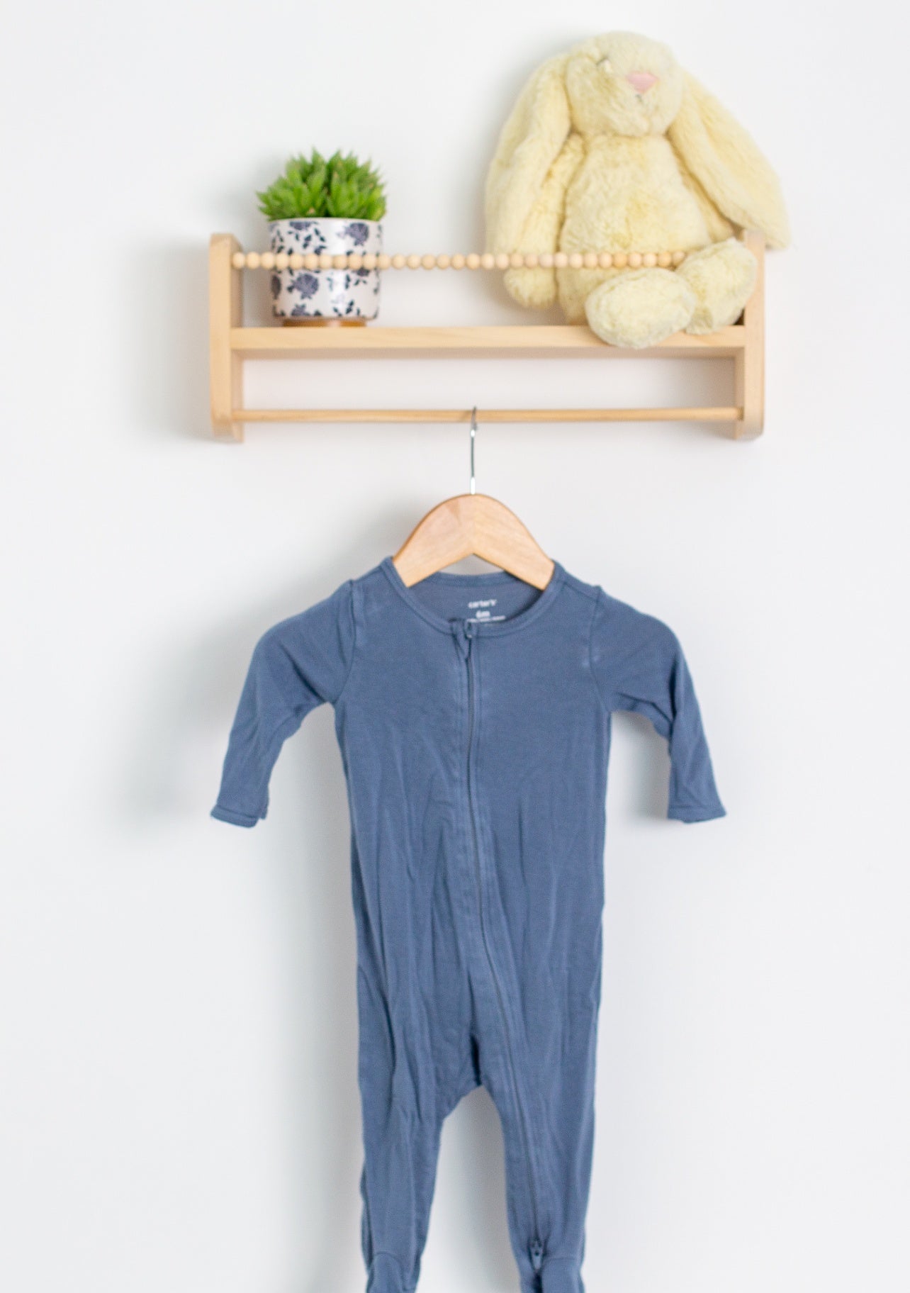 Carters 6M Blue "like Kyte" Zippy PJs