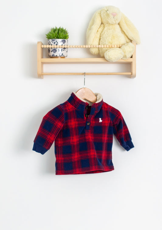 Carters 6M Red and navy Pullover