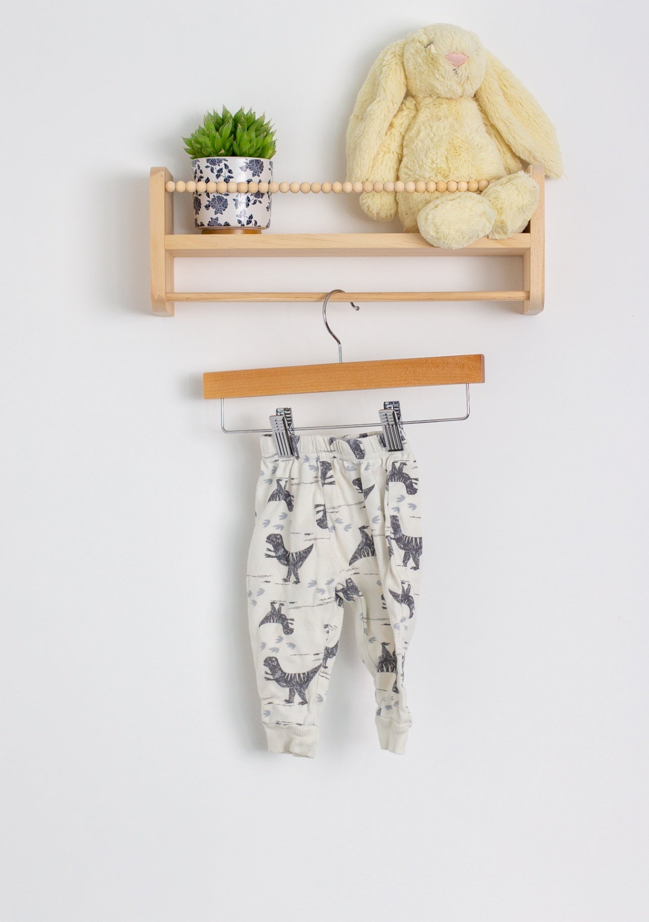 Chickpea 3-6M Cream/White with Black Dinosaur Print Pant