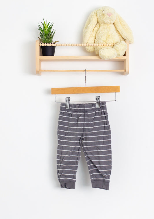 Carters 12M Gray with white stripes Pants