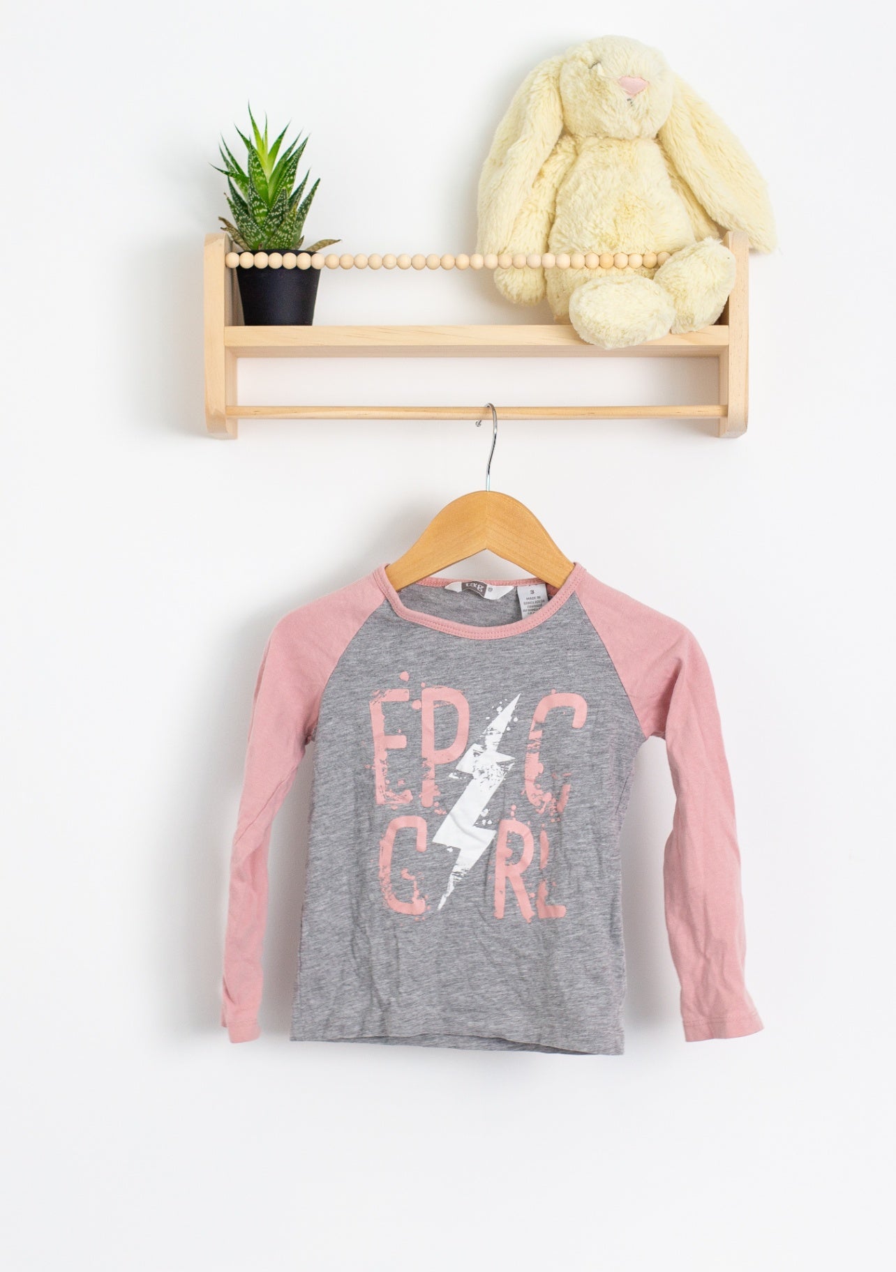 Tag 3 Gray and Pink Long Sleeve