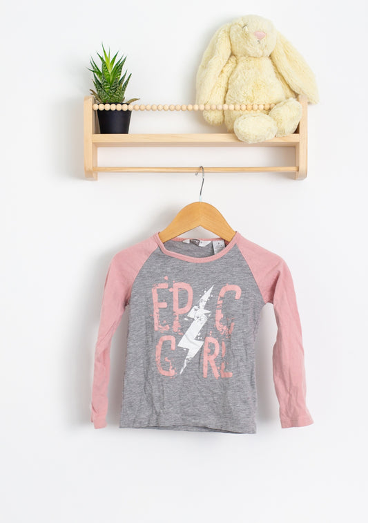 Tag 3 Gray and Pink Long Sleeve