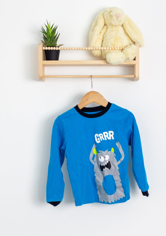Peckle 4-5 Blue Monster Long Sleeve