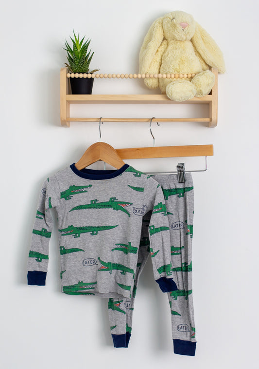 Carters Gray Crocodile Pajamas