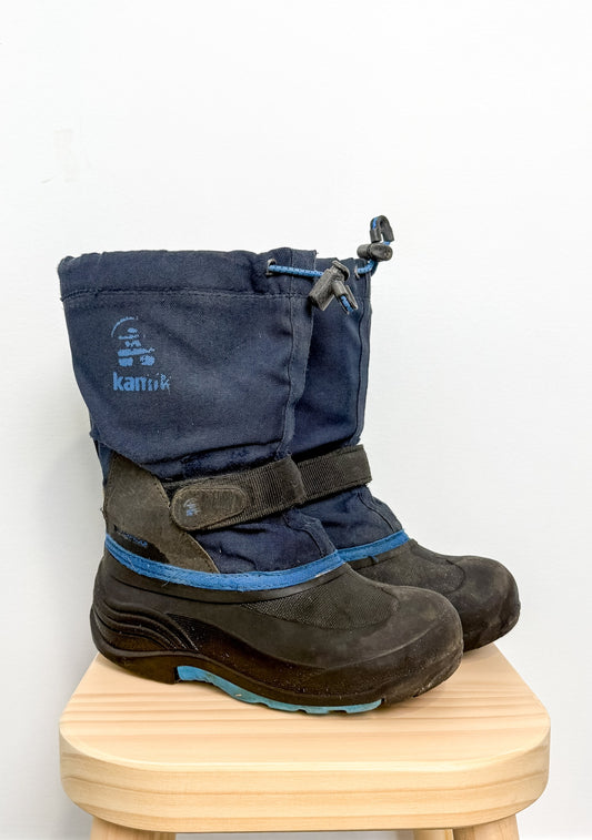 Kamik 1 Black and Blue Boots