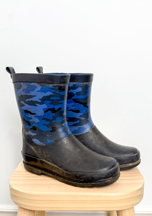 Ripzone 12 Black and Blue Camouflage Rubber Boots