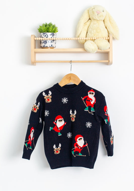 Zara 3-4Y Skiing Santa Sweater