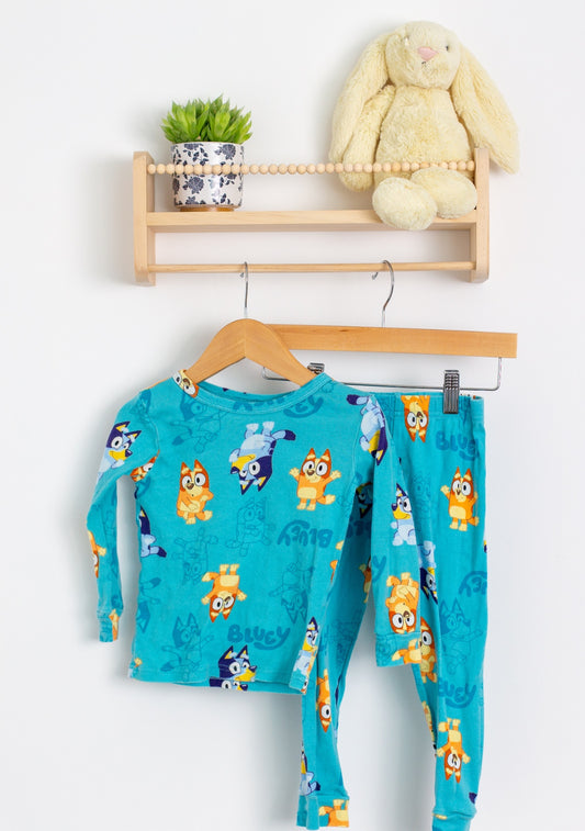 Bluey 4T Teal Cotton Pajamas
