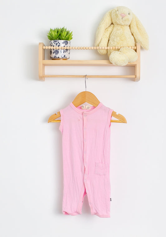Kyte Baby 0-3M Pink Sleeveless Romper in Peony PLAY