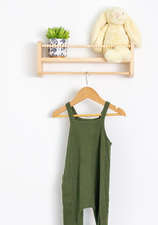 The Little Wanderer 12-18M Olive Green Overalls