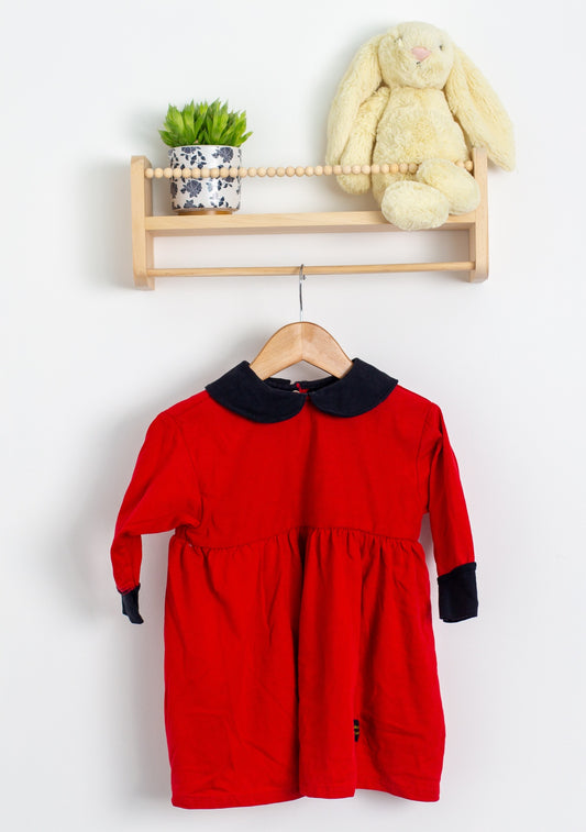 collections petits poussins 3 Red and black collar Dress