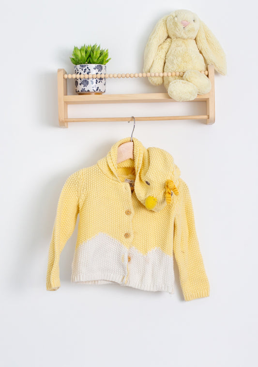 Max Studios 24M Yellow and White Knit Chicken Hoodie 